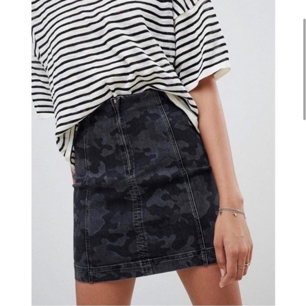Free People Camo Skirt